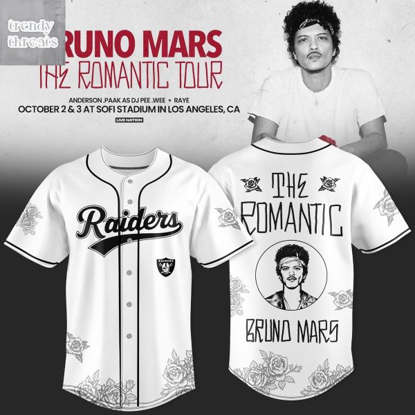 Las Vegas Raiders x Bruno Mars The Romantic Tour Jersey