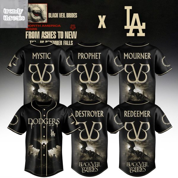 Los Angeles Dodgers x Black Veil Brides From Ashes To New Tour 2026 Jersey