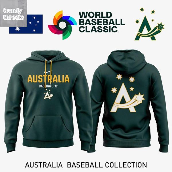 Men’s Australia Baseball World Baseball Hoodie Shirt