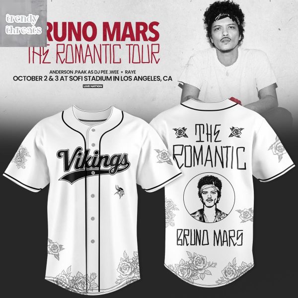 Minnesota Vikings x Bruno Mars The Romantic Tour Jersey