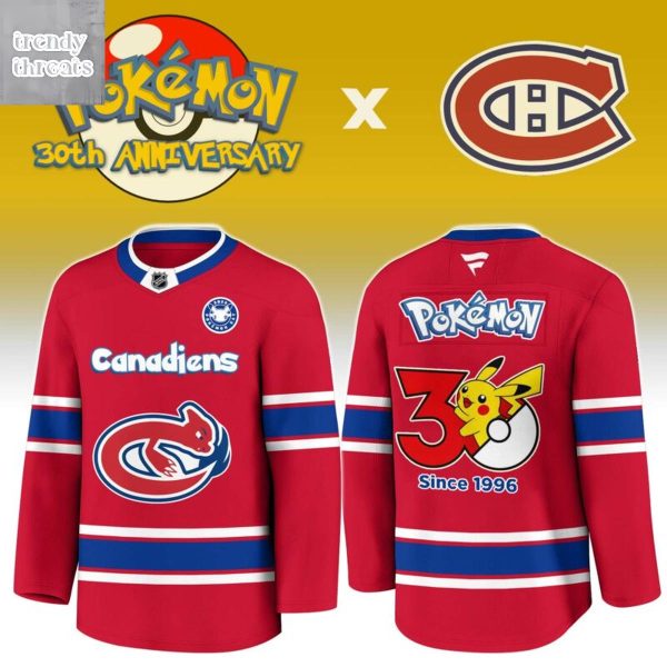 Montreal Canadiens x Pokemon 30th Anniversary 1996 2026 Hockey Jersey