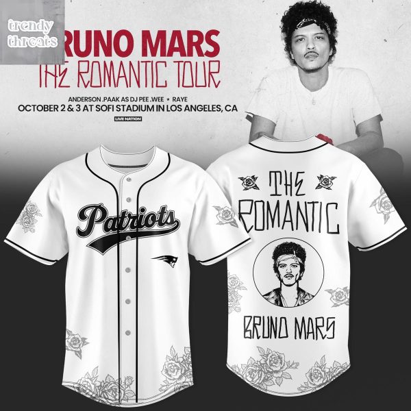 New England Patriots x Bruno Mars The Romantic Tour Jersey