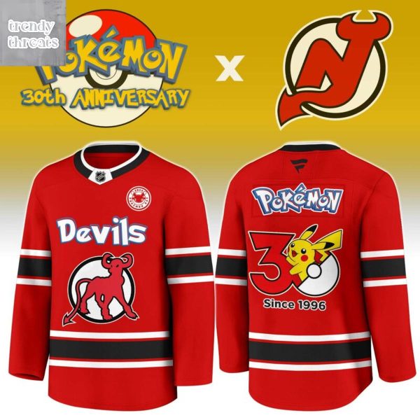 New Jersey Devils x Pokemon 30th Anniversary 1996 2026 Hockey Jersey