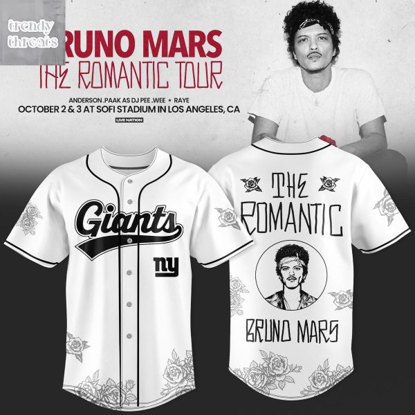 New York Giants x Bruno Mars The Romantic Tour Jersey