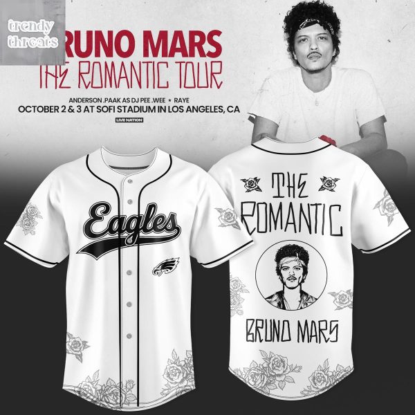 Philadelphia Eagles x Bruno Mars The Romantic Tour Jersey