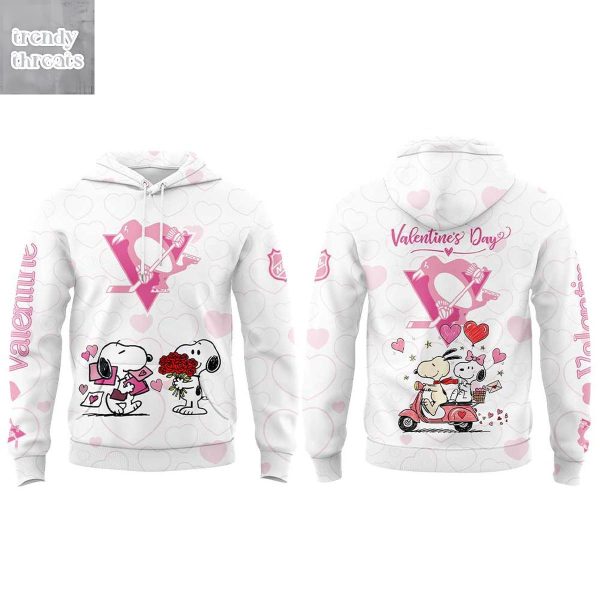 Pittsburgh Penguins Peanuts Happy Valentine Day 2026 Hoodie Shirt
