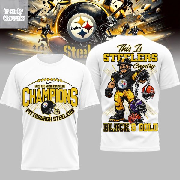Pittsburgh Steelers This Is Steelers Country Black & Gold T-Shirt