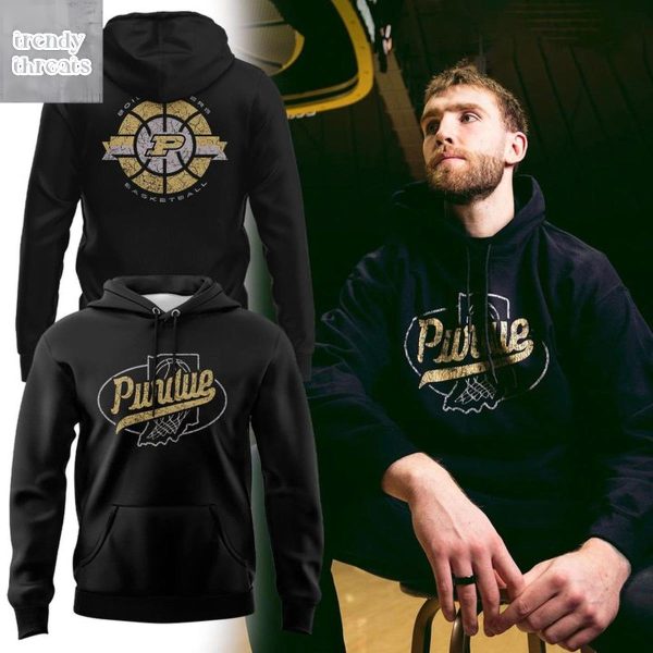 Purdue Basketball Blackout Hoodie Shirt