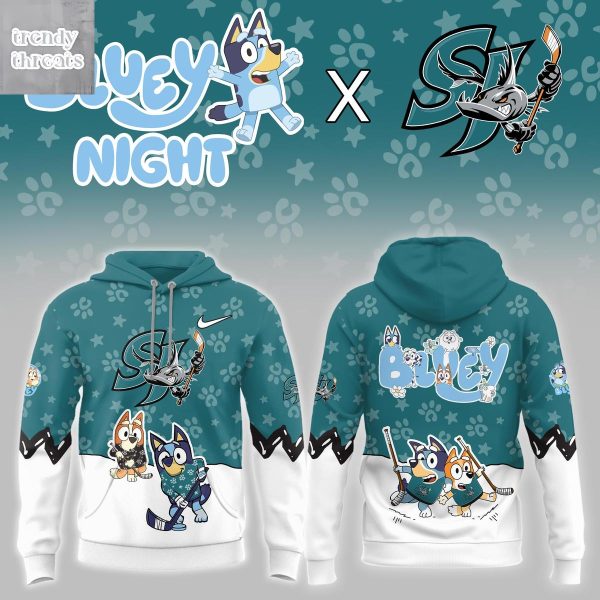 San Jose Barracuda Bluey Night Game Hoodie Shirt