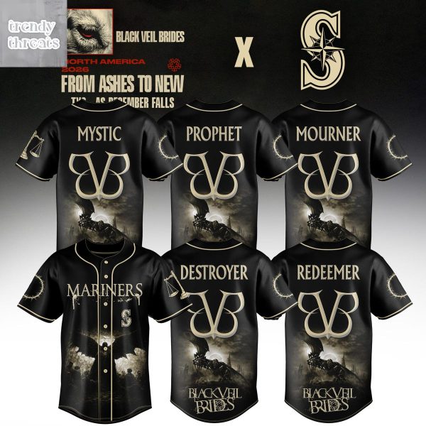Seattle Mariners x Black Veil Brides From Ashes To New Tour 2026 Jersey