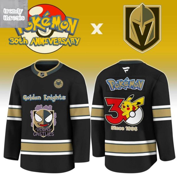 Vegas Golden Knights x Pokemon 30th Anniversary 1996 2026 Hockey Jersey