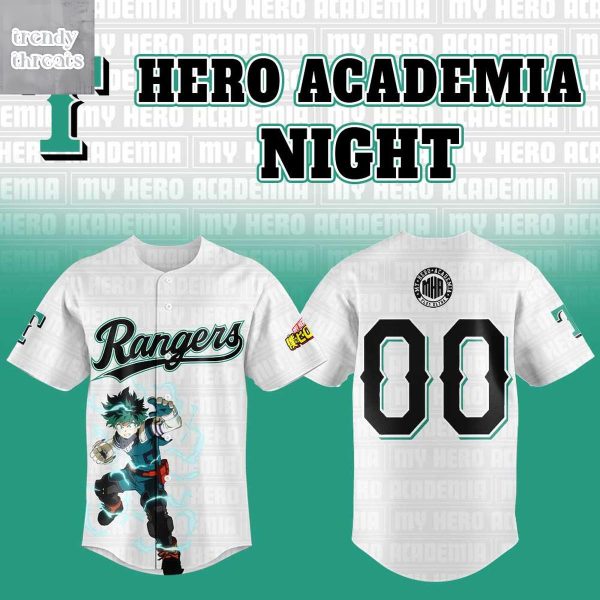 Texas Rangers Hero Academia Night Jersey