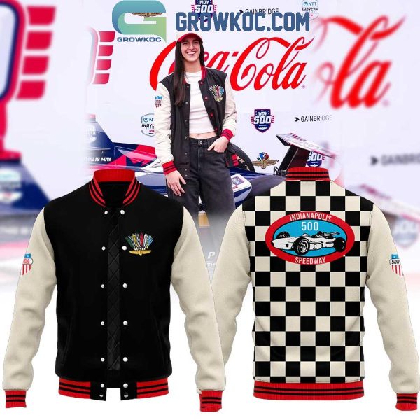Caitlin Clark Indianapolis Speedway 500 Baseball Jacket